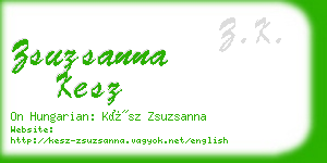 zsuzsanna kesz business card